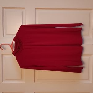 Red long sleeve Susan Graver blouse